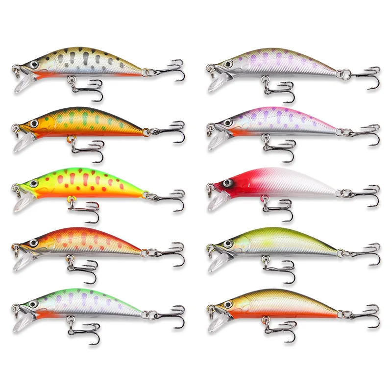 

Ten Colors Dazzling Sinker Micro Small Minnow Lure 7.1cm5g With Rattling Beads To Strengthen The Three Ben Hooks Simulation Bait