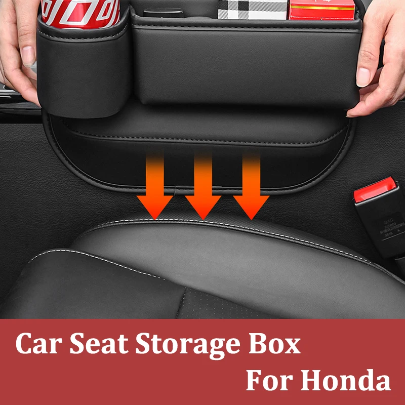 Car Styling Leather Bag For Honda Civic City Accord Odyssey Spirior CRV Hrv Jazz CBR HR-V Car Seat Crevice Storage Box