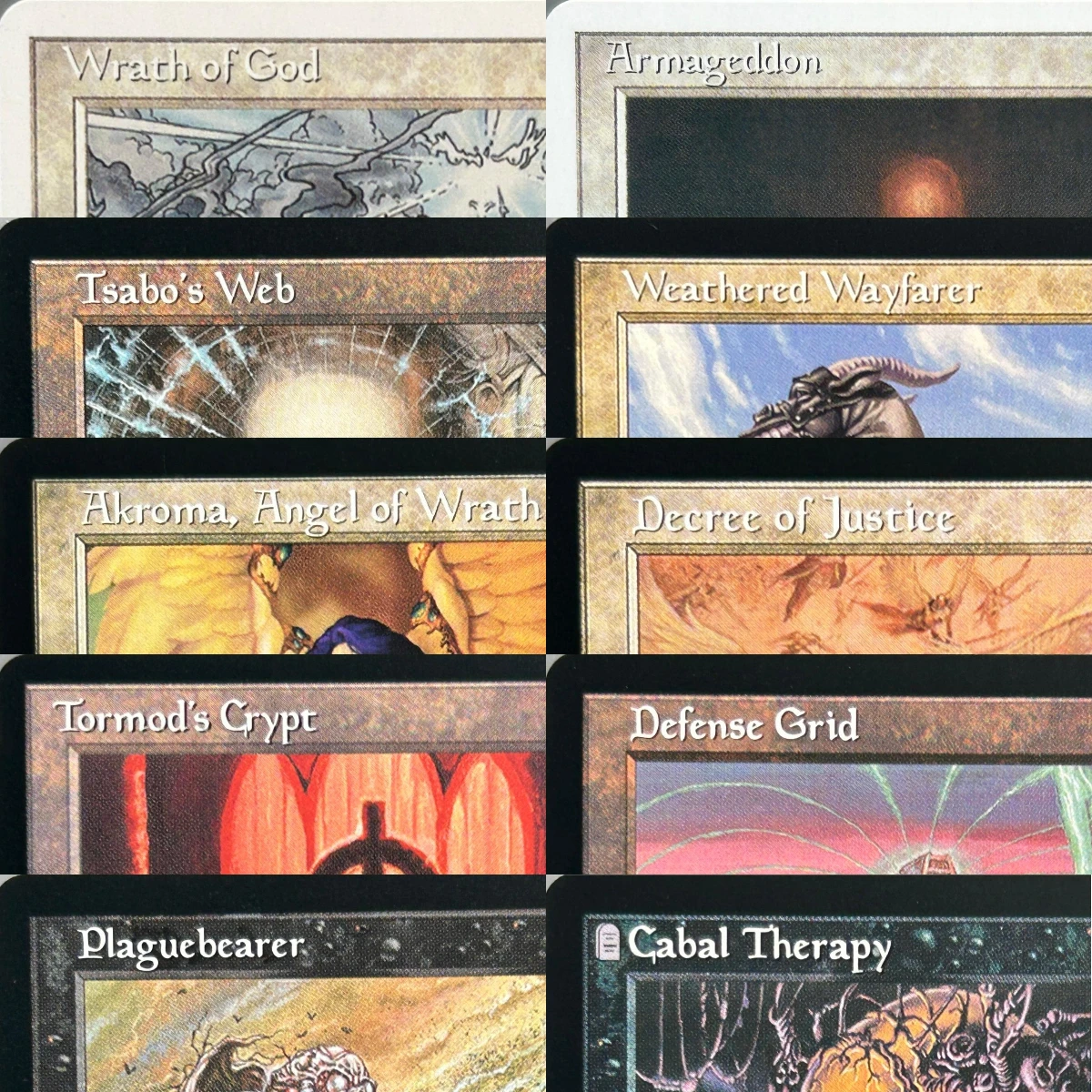 LK33 REGULAR Cabal Therapy Plaguebearer Winter Orb Weathered Wayfarer Unwinding Clock High-Quality TCG Proxy Cards (Black-Core)