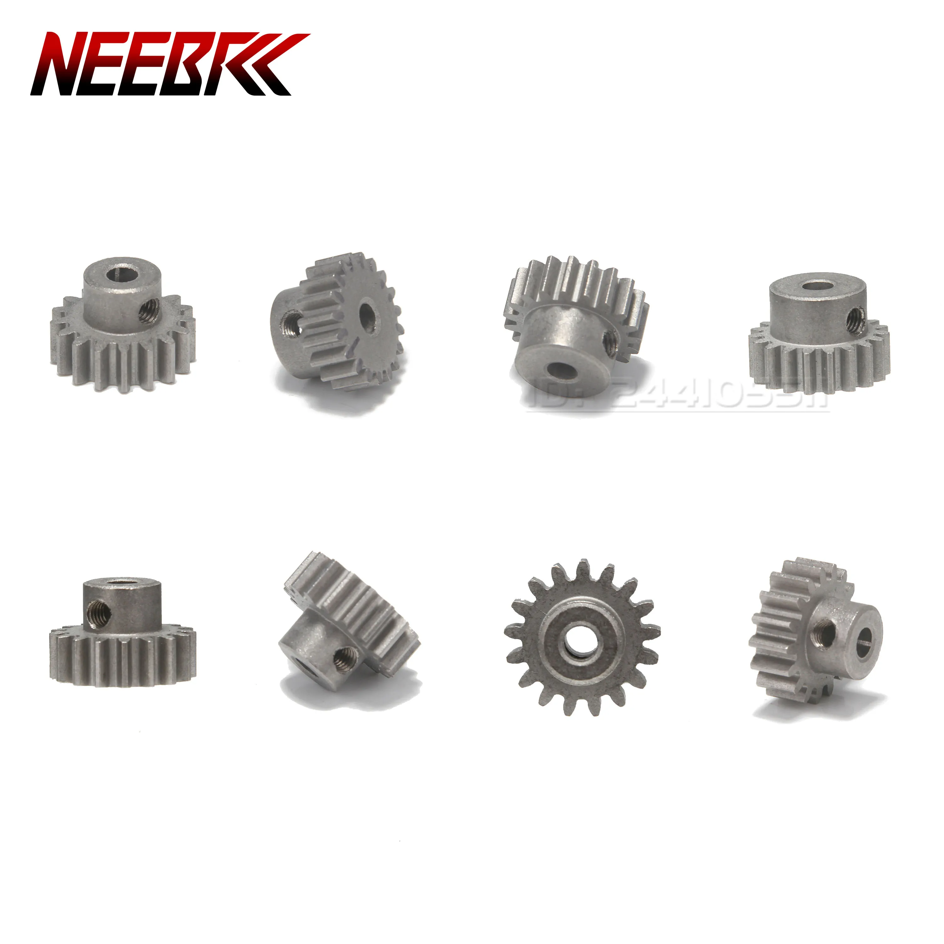 NEEBRC M0.7 M0.8 17T 19T 3.175mm Motor Gear Metal Pinion for RC Model Car on-road Vehicle Off-road Toy Brushless Brushed Part