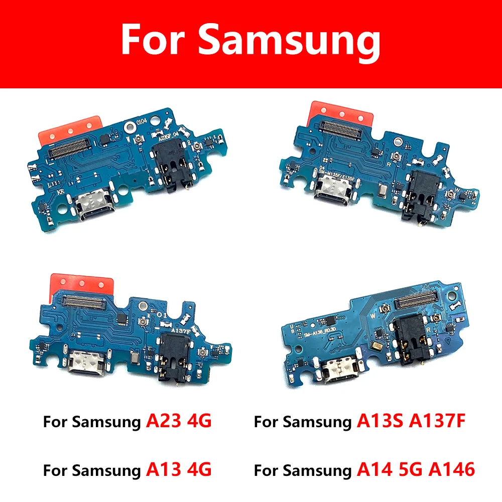 10 Pcs For Samsung A13 5G A136B A14 5G A146 A13S A137F A23 4G A235F USB Charger Charging Board Dock Port Connector Flex Cable