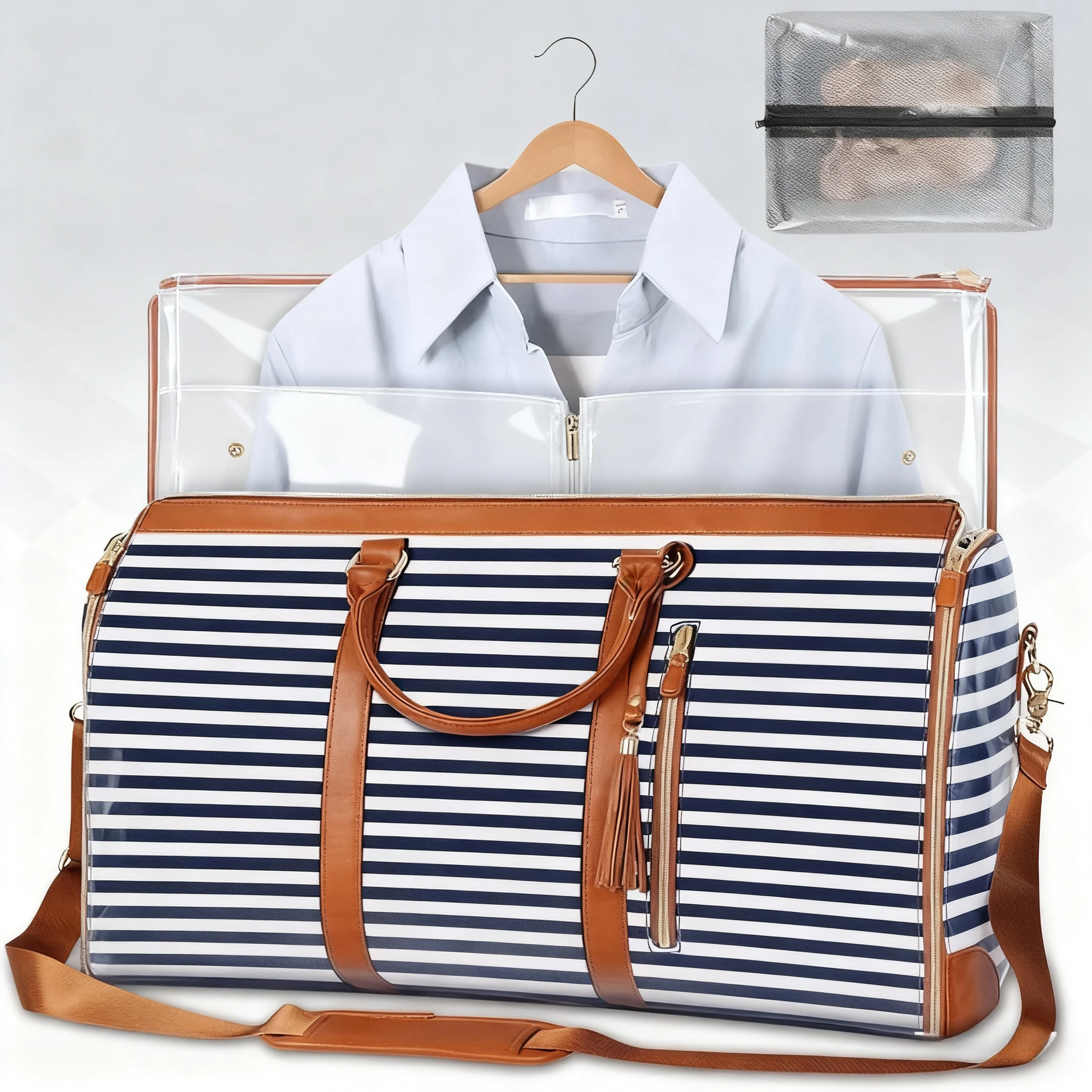 

2025 Folding Suit Storage Large Capacity Travel Downhill Bag Handbag Waterproof Tote Fitness Bag PU