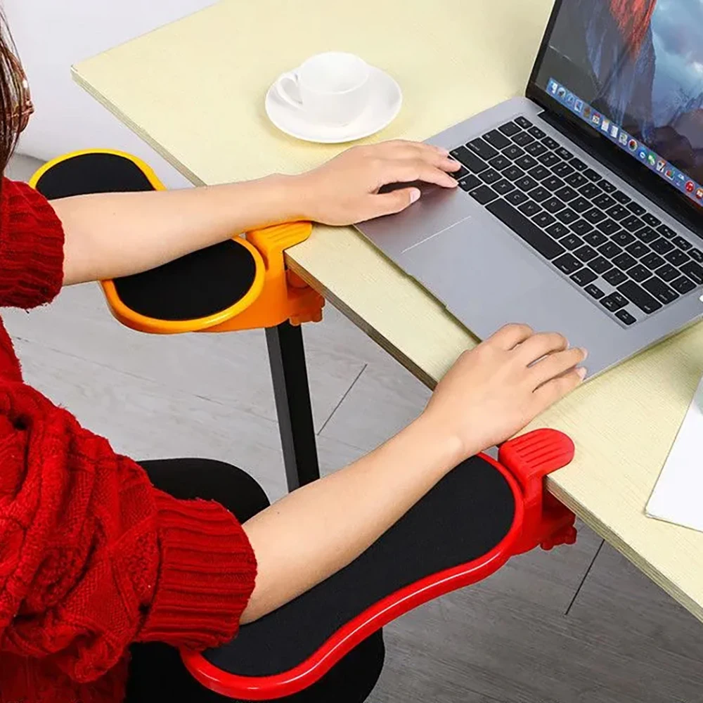 Desktop Computer Armrest Pad PU Ergonomic Adjustable Rotating PC Wrist Rest Extender Desk Hand Bracket Home Office Mouse Pads