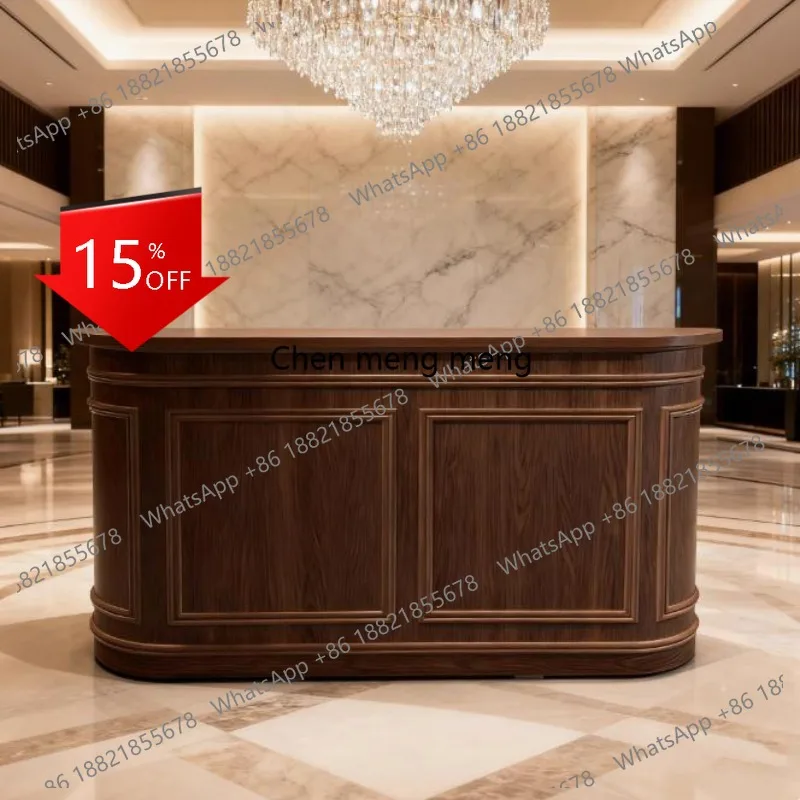 

A139 Wood Curved Reception Desks Executive Industrial Aesthetic Reception Desks Welcome Unique Comptoire Accueil Commercial Furn
