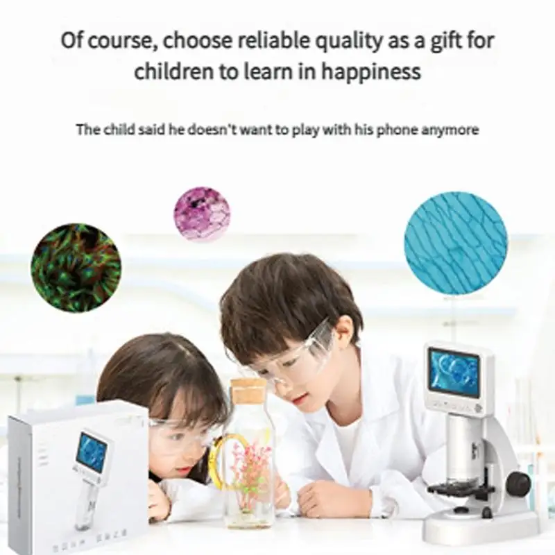 Children Observation Microscope Portable Design For Outdoor Classroom Home Scientific Discovery Tool Lightweighted D2RC