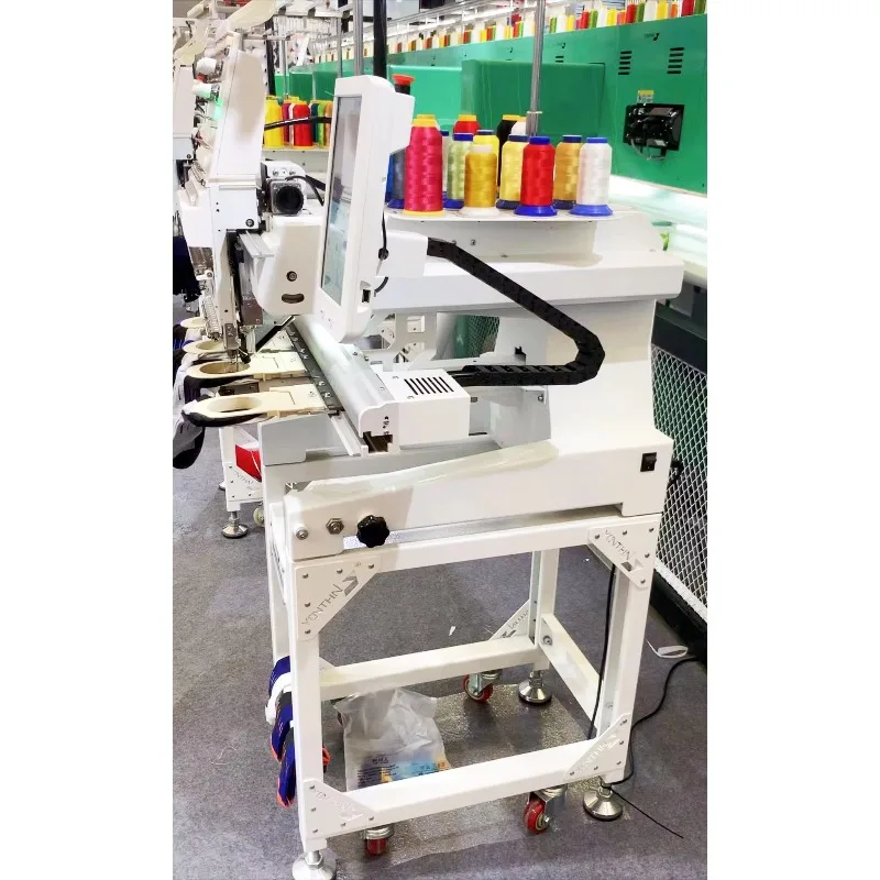 Customized 12 15 20 Multi Needles Computerized Hat Logo T Shirt Single Head Embroidery Machine For Letter Embroidery Patch Logo