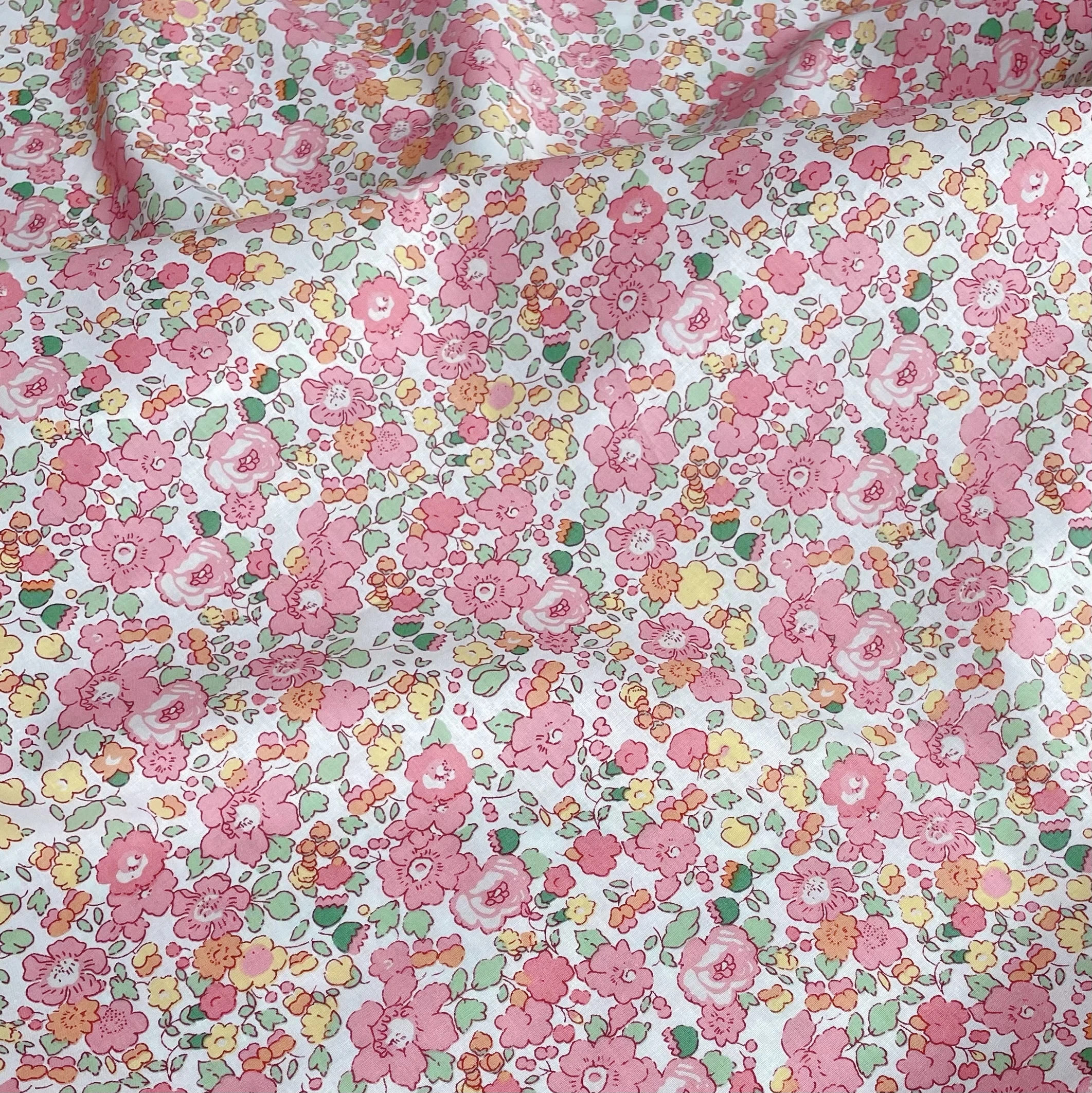 Liberty pink Floral 100% popeline tessuto di cotone stampa digitale per cucire abiti di stoffa gonna bambini Baby Designer