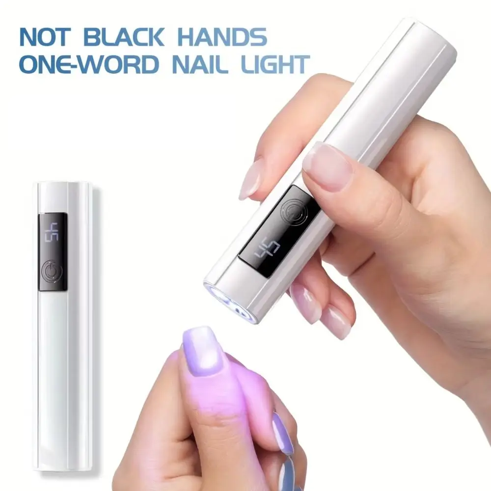 Quick Drying Mini Nail Dryer Light Efficient Curing 45s Timer LED Nail Lamp Single Finger Portable Nail Dryer Machine Household
