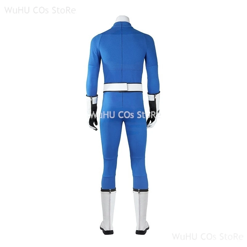 Movie Fantastic Cos Four Reed Richards Cosplay Costume Blue Jumpsuit Fullset Superhero Zentai Party Invisible Man Jumpsuit Cos