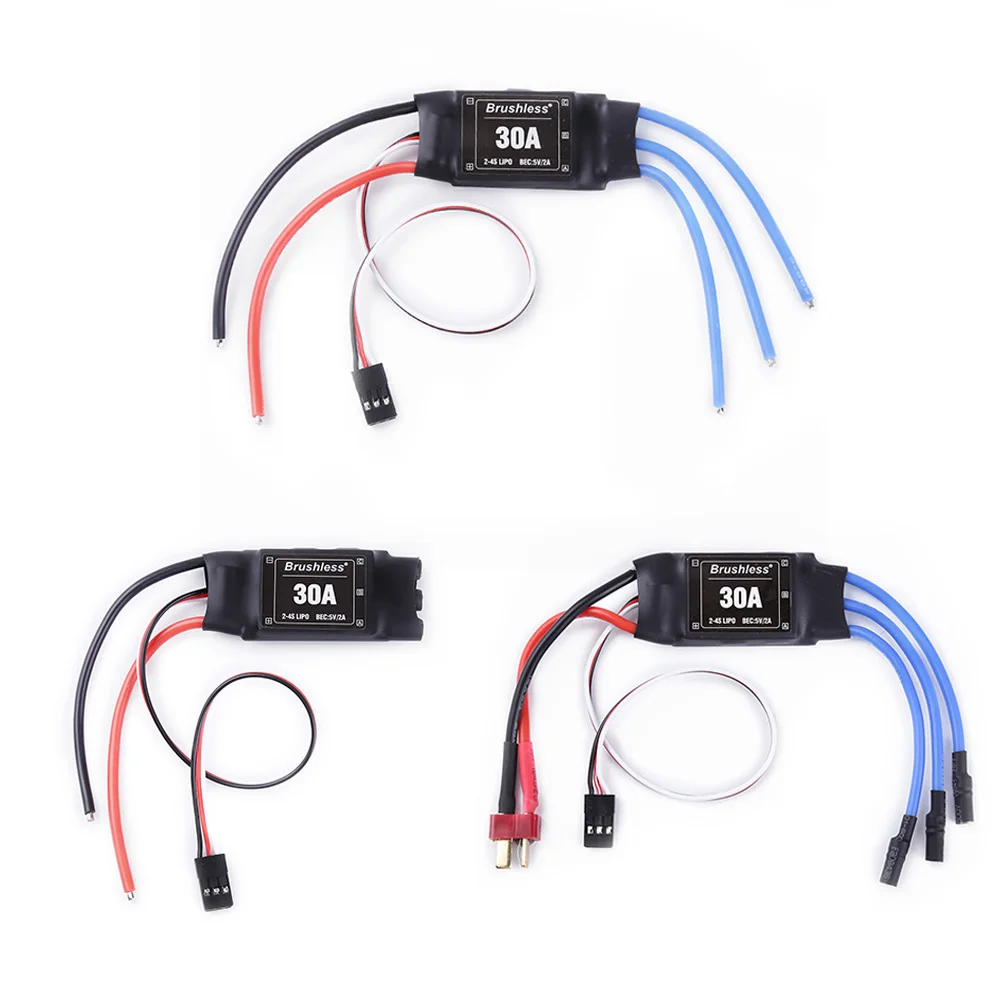 Contrôleur de vitesse électrique pour moteur sans balais, ESC pour avion RC, hélicoptère, XXD, 30A