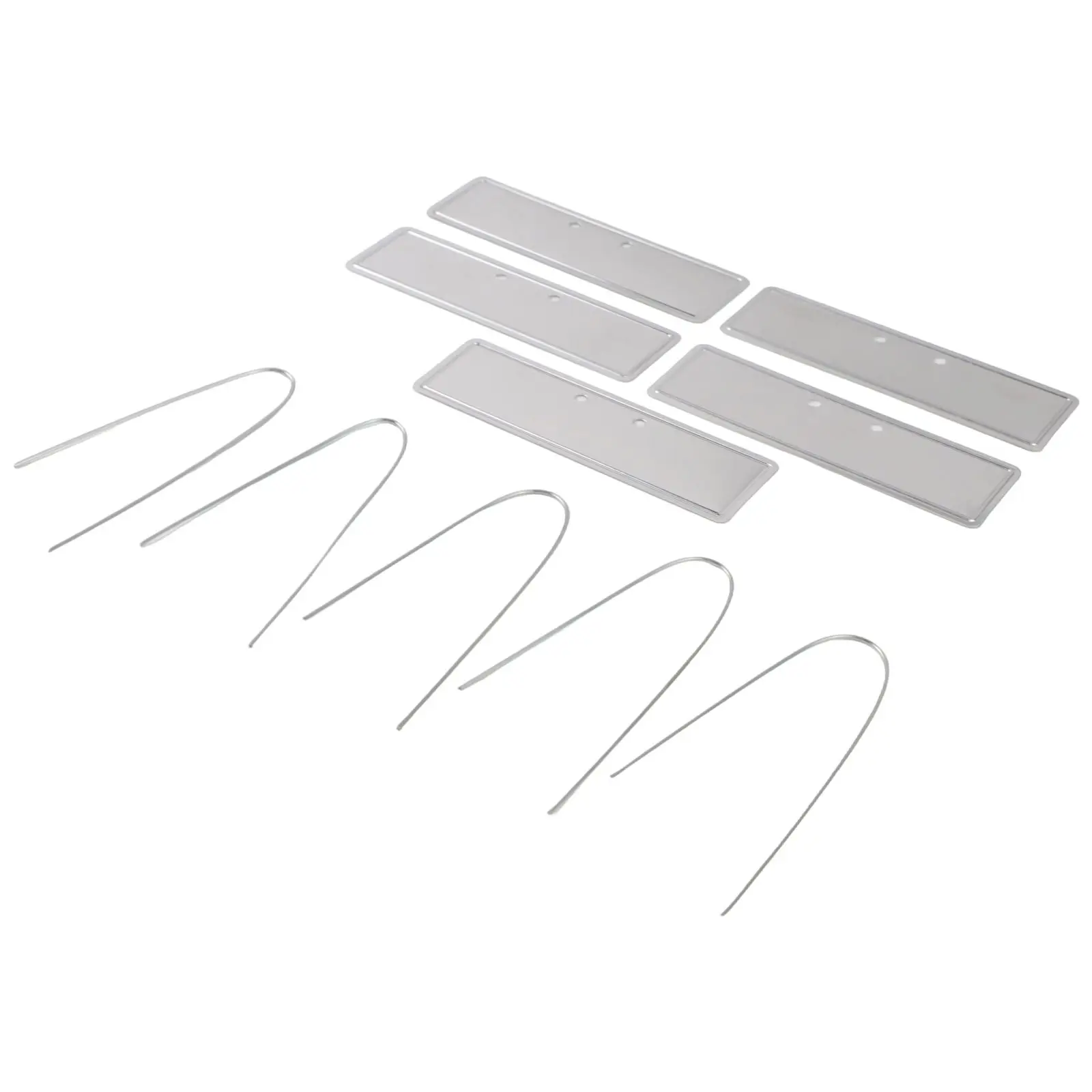 50pcs Aluminum Plant Tags 82x25mm Silver Perforated Metal Labels With Wire For Outdoor Garden Flower Identification Signs