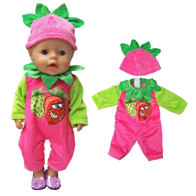 Doll Clothes for 43cm Born Baby Doll Leather Clothes Pink Doll Coat for 17 Inch Baby Doll Jacket Winter Toys Clothes