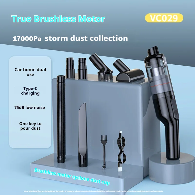 2025 جديد 16000Pa مكنسة كهربائية محمولة باليد للسيارة والمنزلية محمولة عالية الطاقة مكنسة كهربائية إعصارية