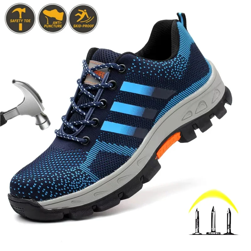 

High Quality Unisex Indestructible Shoes Men and Women Steel Toe Cap Work Safety Shoes Puncture-Proof Boots Non Slip Sneakers
