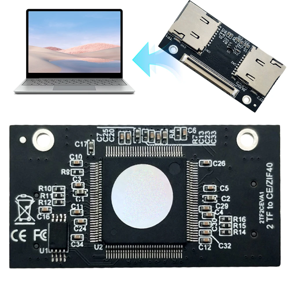 Адаптер карты памяти Micro Карта памяти PCB к адаптеру CE ZIF SSD 2 Карта адаптера микро-жесткого диска для ноутбуков Игровые консоли