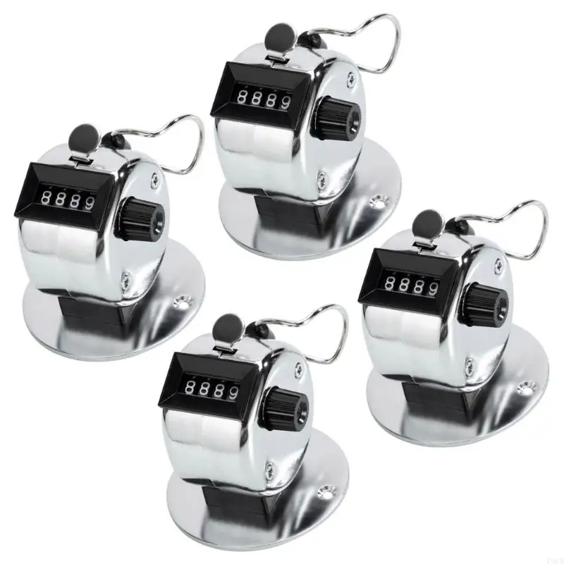 

P9FB Tally Counter 4-значный Clickers Counter, металлическая ручная счетчика Clickers Clickers Счетчик для подсчета вязания