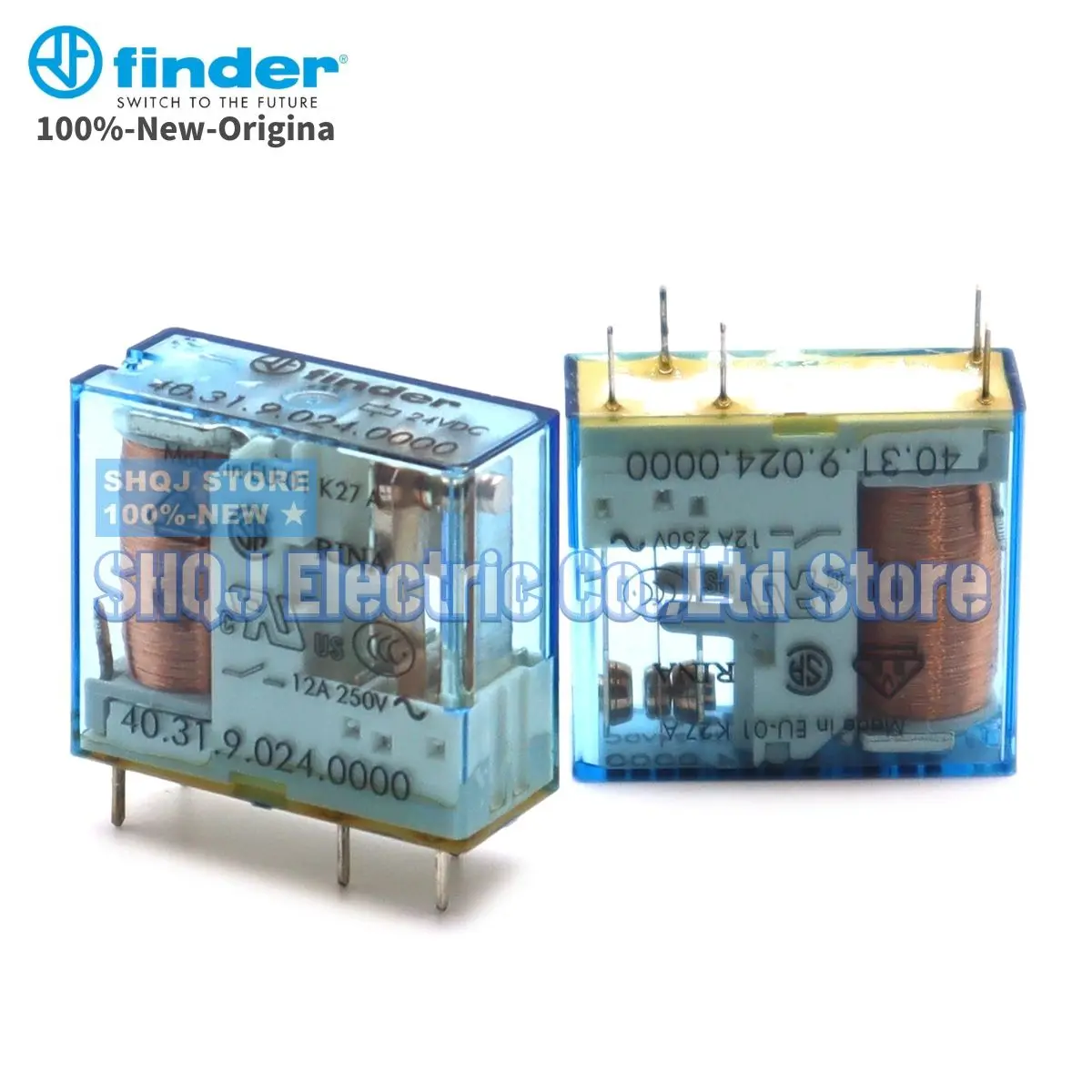 FINDER 100%-NEW 40.31.9.024.0000 RELAY 1PCS 40.31 24VDC 12A 250V 5PIN 1CO original