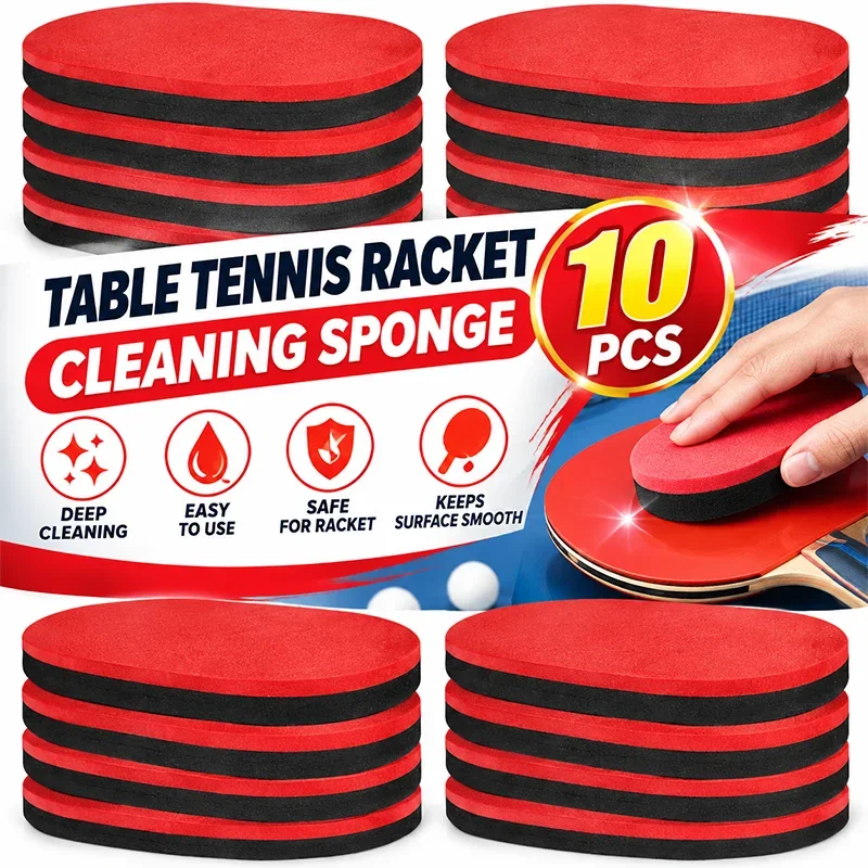 Ping Pong Racket Cleaning Wipe Sponge High Quality Professional Table Tennis Rubber Cleaning Wipe 9.5x5.5cm Durable No Residue