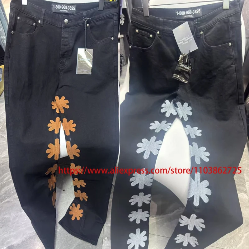 

Cross-border Best-selling LOSTSHDWS Jeans Embroidery Logo Casual High Quality Slim-fit Pants LOST SHDWS Denim Trousers
