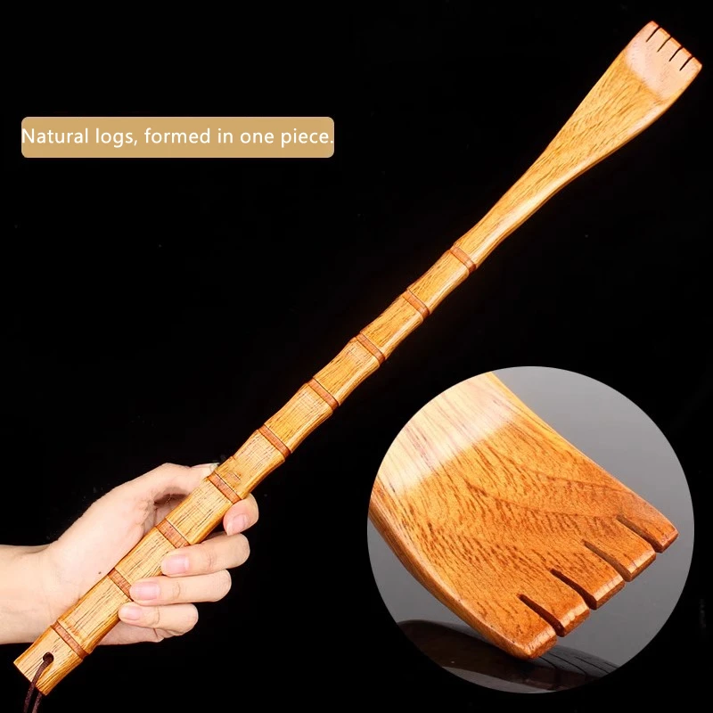 Natural Wooden Back Scratcher Long Handle Back Massager Body Itch Back Scratching Rake for Men Women Relaxation Health Care Tool