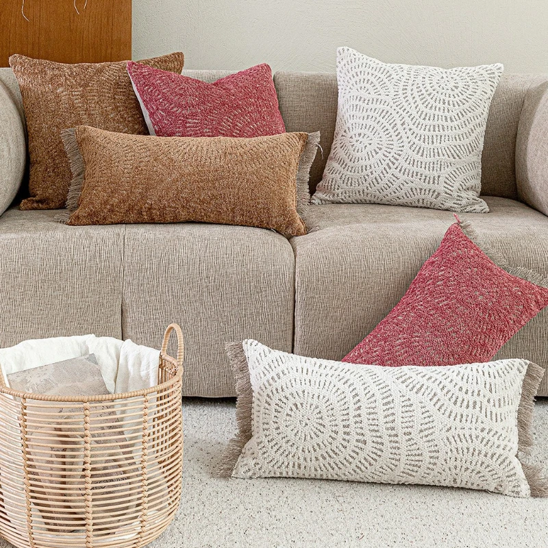 30X60/50X50CM Orange Coffee Throw Pillow Coverabstract Pattern Stamping Waist Cushion Cover Decor Home Decorative Pillowcase