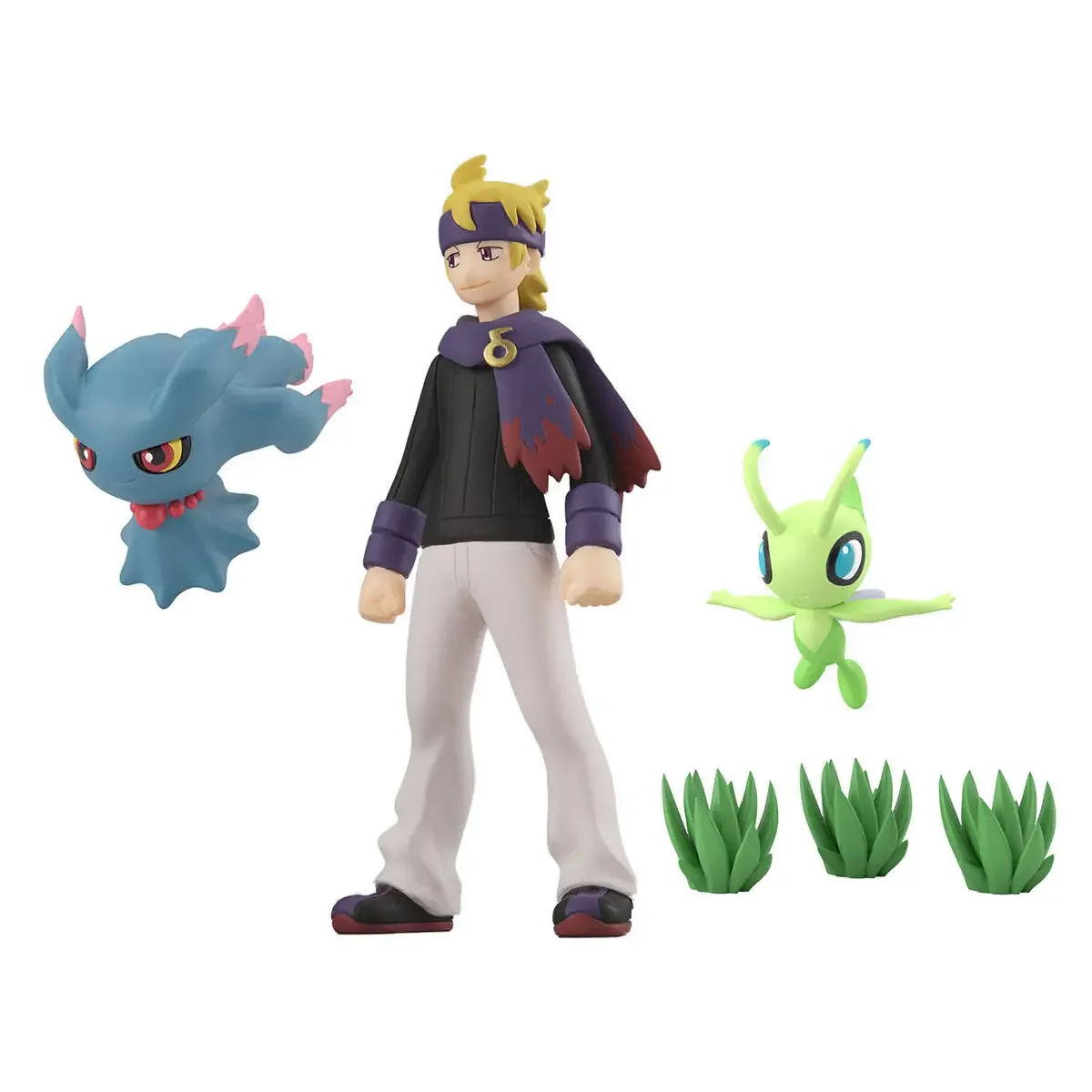 In Stock Original Pokemon Scale World Morty Misdreavus Celebi Traunfugil PVC Anime Action Figures Model Toys Ornaments Gifts