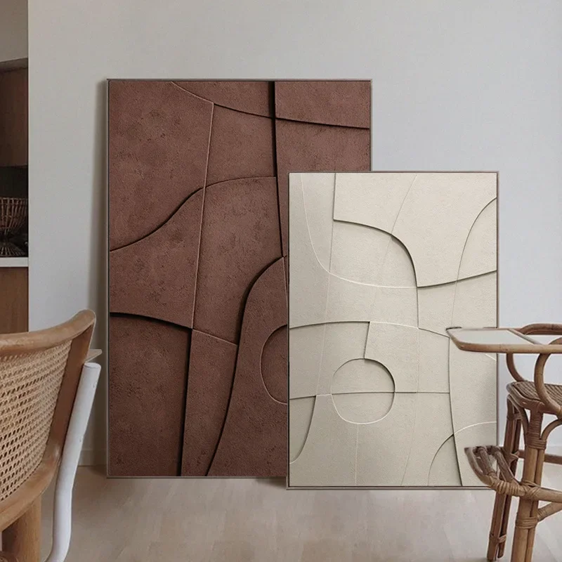 Nordischer Minimalistischer 3D-Geometrischer Farbblock HD-Leinwanddruck, Poster für Schlafzimmer und Wohnzimmer Dekoration