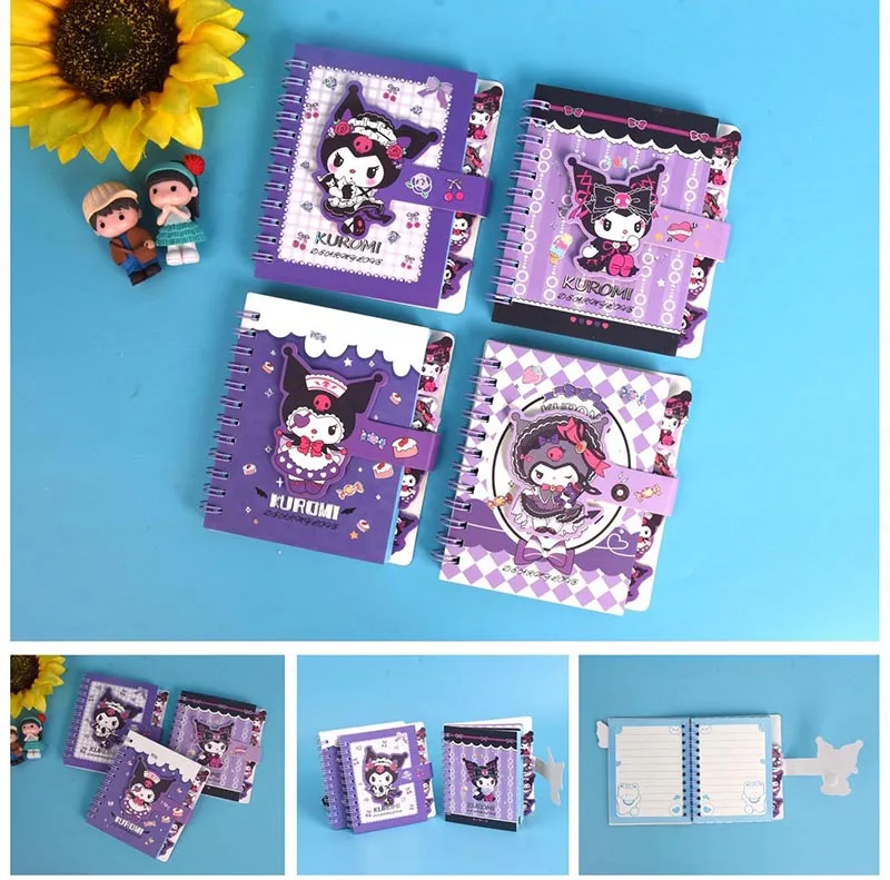 

12pcs/ лот Creative Sanrio Kuromi Memo Pad Sticky Note Cute Notebook Stationery Label Notepad школьные принадлежности почтового отделения