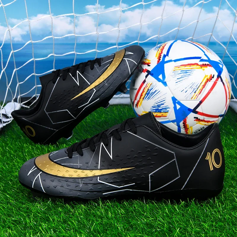 

Новые мужские футбольные бутсы для улицы и зала, нескользящие, с длинными шипами, для тренировок и матчей, удобные кроссовки