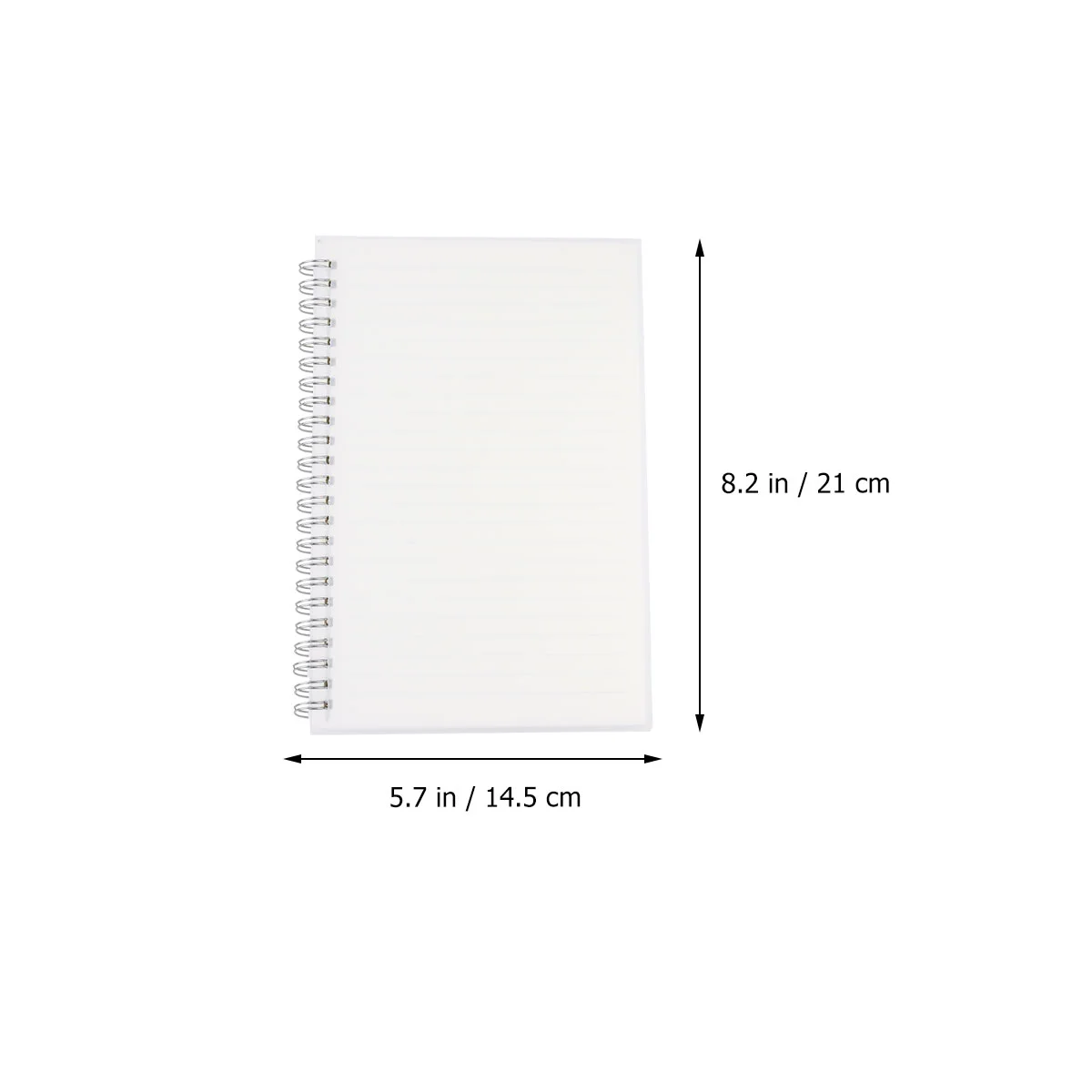 2 Pcs Dull Polish Notebook The Notebooks White Paper Spiral Minimalist Scrapbook Transparent Notepad