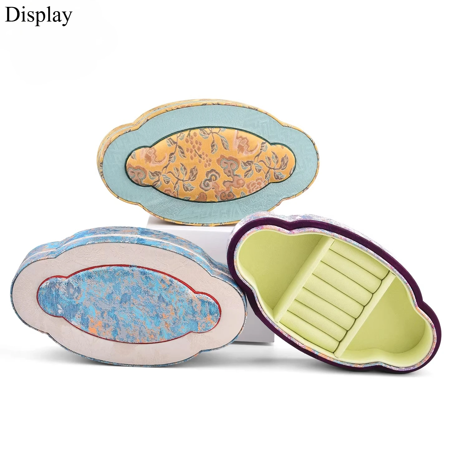 

New Chinese Style Jewelry Box, Song Brocade Organizer for Ring Necklace Bracelet Beads, Antique Collector’s Gift Case