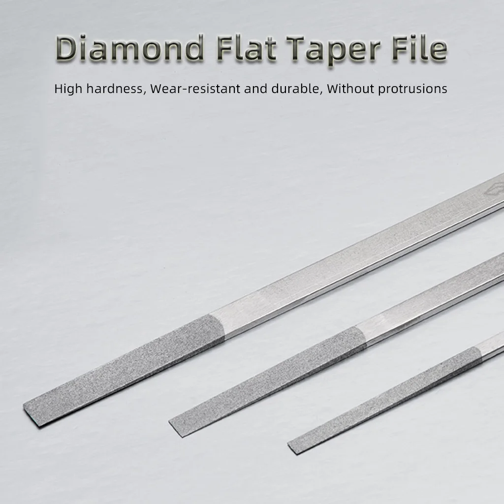 Diamond Flat Taper Shaped Arquivo para Moagem Mold Aparar Ferramentas Manuais Faça Você Mesmo Cf402 404 406 408 150 200 400 pc