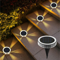 1/2/4pcs 6LEDS Solar Ground Lights-Upgraded Solar Outdoor Lights Brightness Automatic Adjustment Camping Decorative Lights