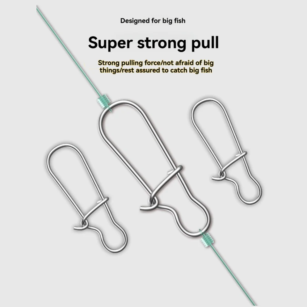 50 قطعة الفولاذ المقاوم للصدأ الصيد المفاجئة مدمن مخدرات المفاجئة دبوس Fastlock كليب اكسسوارات معالجة ل برميل قطب إغراء هوك #4