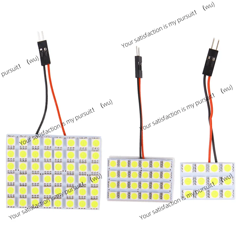 T10 car reading light 48 24 12 SMD 5050 LED panel, white light, suitable for car interior ceiling light, trunk, etc