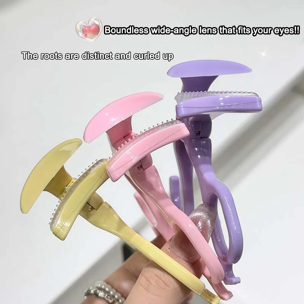 New Portable Eyelash Curler ABS Makeup Tool Eyelash Clip Rubber Eyelash Curling Device Women