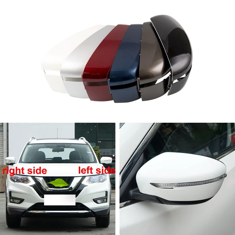 For Nissan X-Trail / Qashqai 2014 -2022 Car Accessories Side Mirrors Cover Rearview Wing Mirror Cap Color Painted