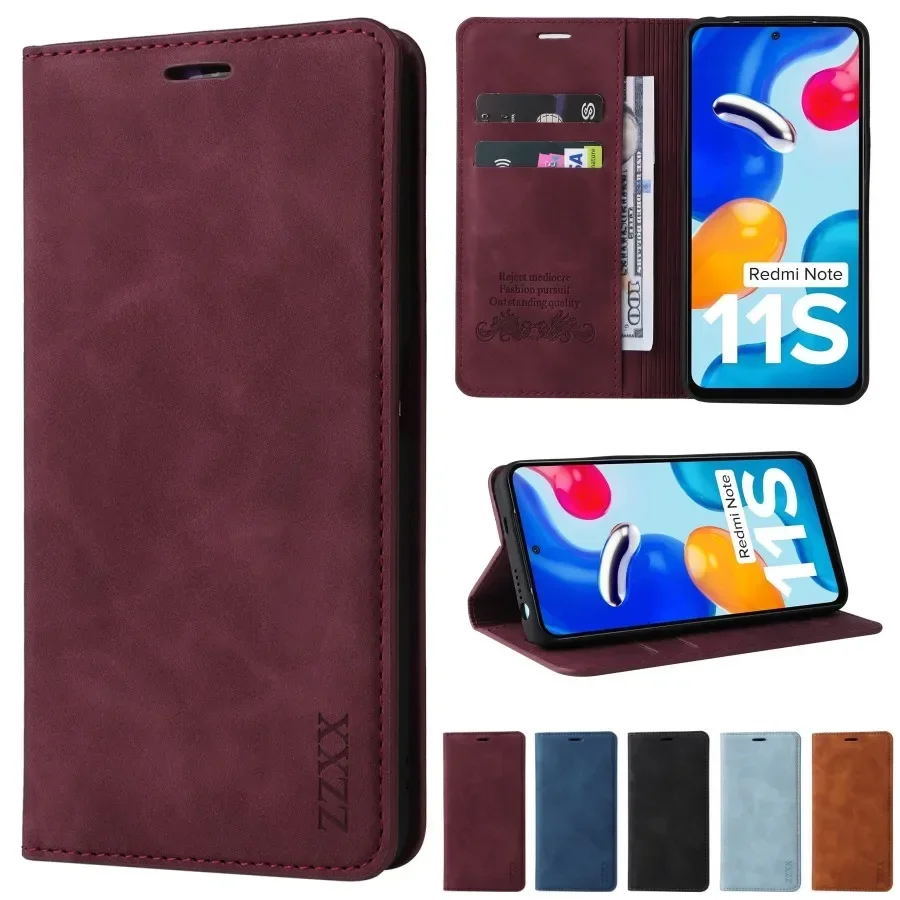 Flip Leather RFID Blocking Wallet Case For Xiaomi Redmi Note 11 Pro 10S 9 Pro 8T 7 10C 9A 9C 9T Mi Poco F3 M3 X3 X4 Pro M4 Pro