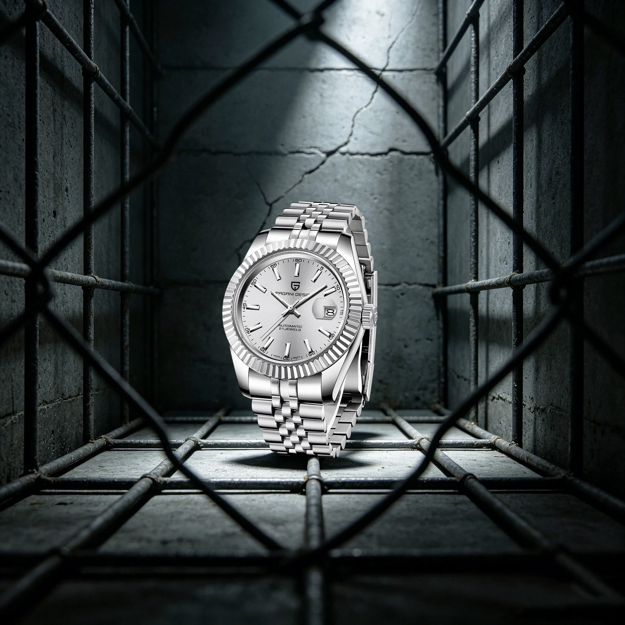 PAGANI DESIGN Mens Minimalist & Premium Mechanical Watches For Elegance Sapphire Date Window Luminous Waterproof Stainless Watch