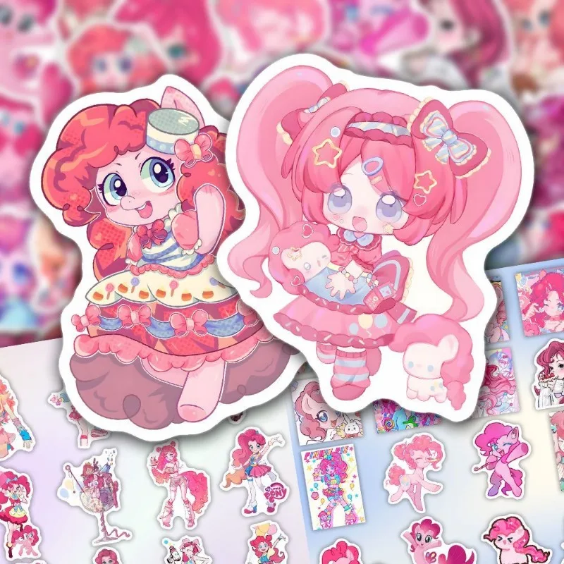 48PCS Anime Cartoon My Little Pony Pinkie Pie Sticker Notebook Phone Case Computer Refrigerator Cup Guitar Sticker Wholesale