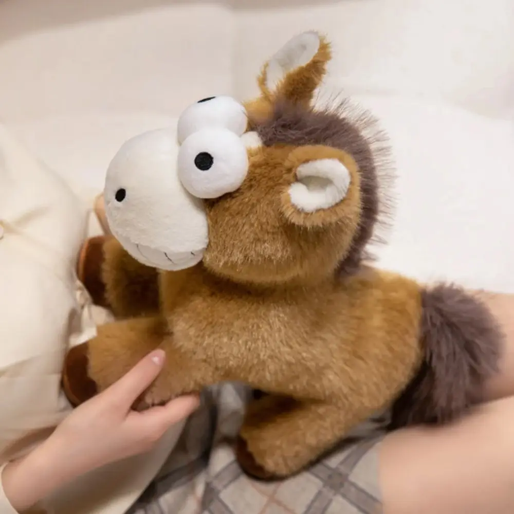 

Soft Standing Horse Plush Toys Non-Slip Bottom Machine Washable Stuffed Plush Toy Super Soft Cute Design Cartoon Pony Doll