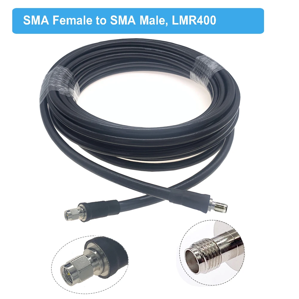 SMA LMR400 Cable SMA Female to RP SMA Male 50 Ohm Low Loss RF Adapter Pigtail WIFI Antenna Extension Cable Signal Booster Jumper 4