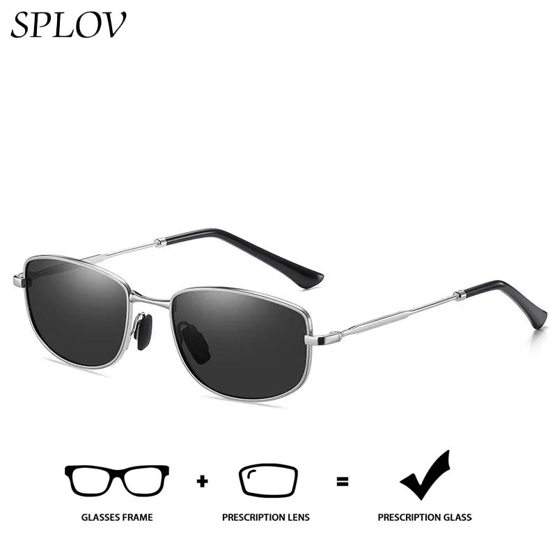 

SPLOV Metal Frame Prescription Sunglasses for Men and Women Professional Customization Progressive Polarization Sunglasses
