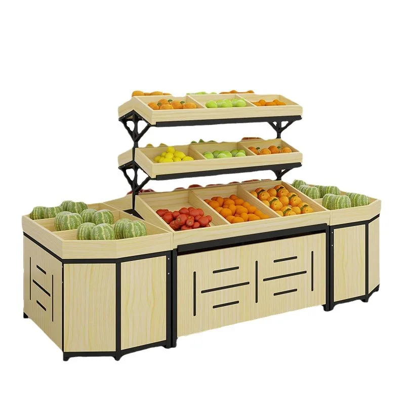 

Fruit shelf display rack, fruit shelf, fruit store commercial creative multi-layer multifunctional island vegetable shelf