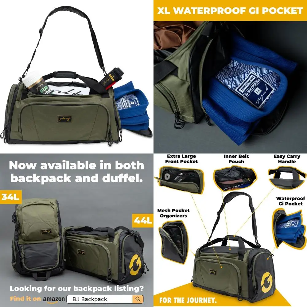 

Ultimate Martial Arts Bag for Jiu Jitsu, Gi, Rashguard, and More - Waterproof and Sweat-Resistant for Boxing, MMA