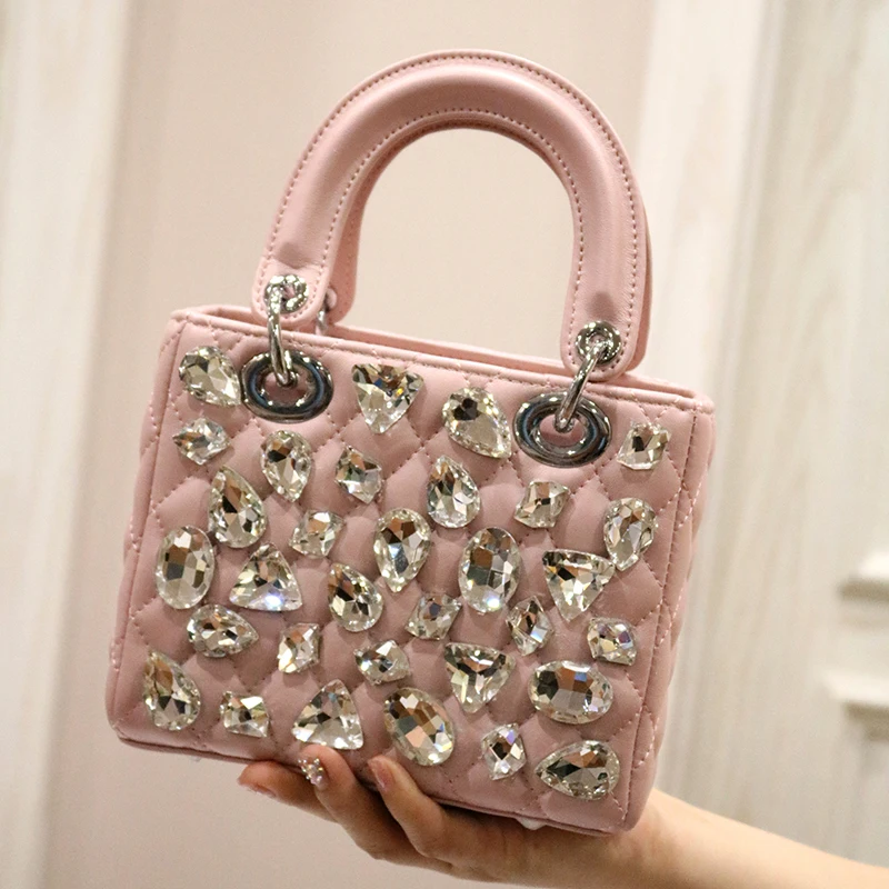 2022 Spring Popular Fashionable Women\'s Fashion Versatile Rhinestone Minority Personalized Portable Shoulder Messenger Bag