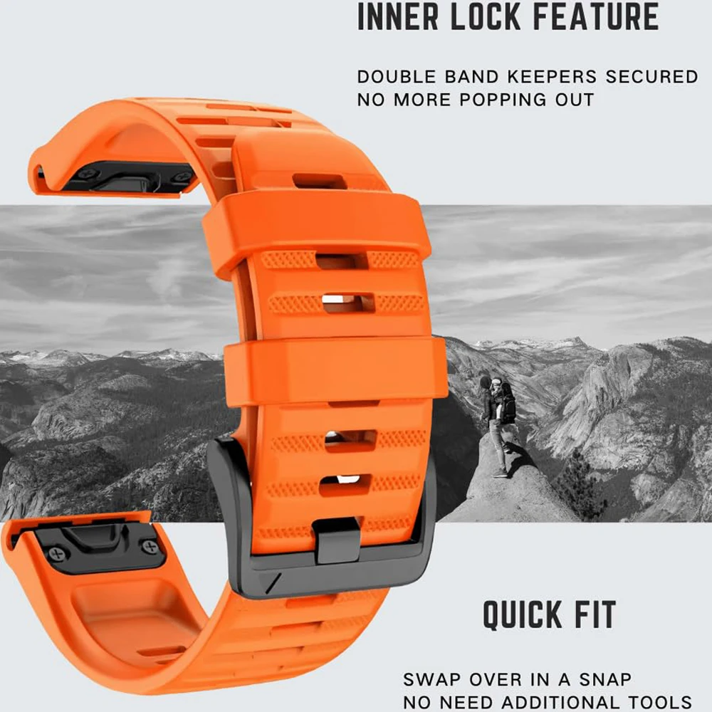 Fenix8 Uhrenarmband für Garmin Fenix 8 Pro 47mm 51mm E 7 7X 6 6X/Epix Pro/Tactix8 970 965 QuickFit 22mm 26mm Sport-Silikonarmband – Detail 36