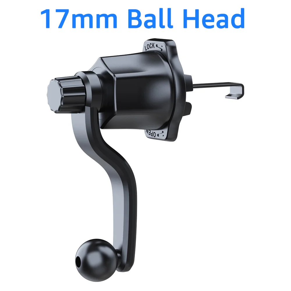 Universal Car Air Vent Clip Mount 17mm Ball Head for Car Phone Holder Car Air Outlet Metal Hook Mobile Phone Bracket GPS Support