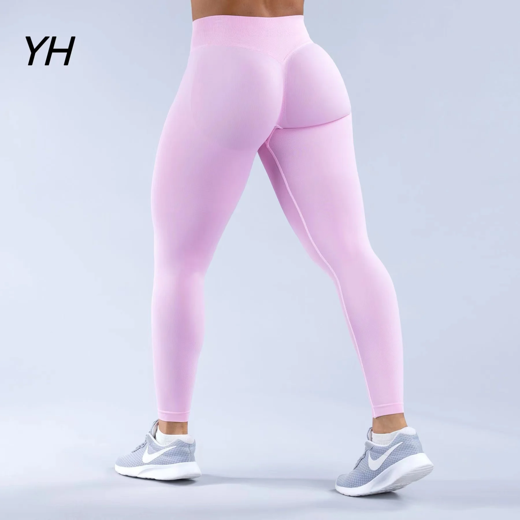 Impact Leggings Women Scrunch Bum Seamless Yoga Pants Workout Gym Leggings Low Ribbed Band Fitness Butt Lifting Tights