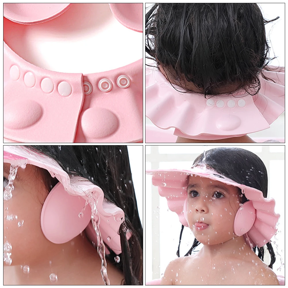 Waterproof Baby Bath Hat Toddler Shampoo Cap Infant Shower Visor Kids Bathing Hood EVA Easy Eyes Ears Adjustable